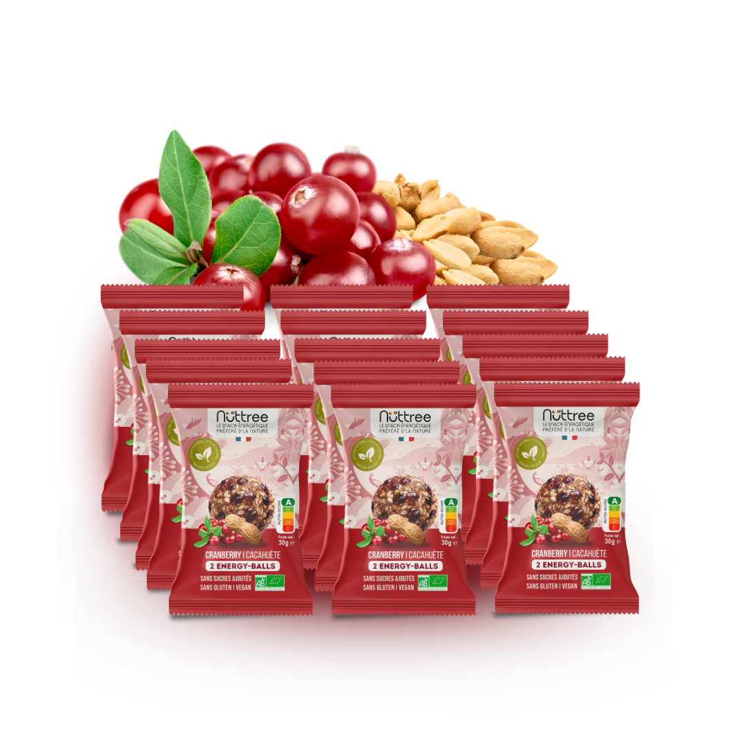 ORGANIC ENERGY-BALLS - DELICE | CRANBERRY & PEANUT