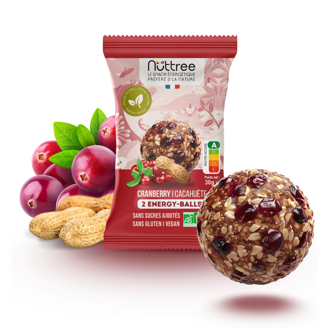ORGANIC ENERGY-BALLS - DELICE | CRANBERRY & PEANUT