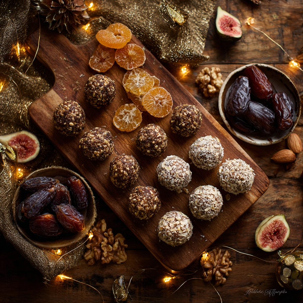 Nos energy-balls inspirées des 13 Desserts Provençaux !🎄 🍊🍇🍐