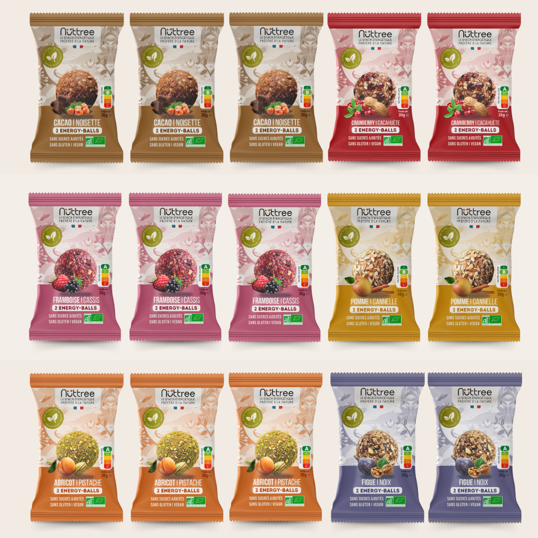 ORGANIC ENERGY-BALLS PACK - DÉLICE | MIX OF 15 SACHETS