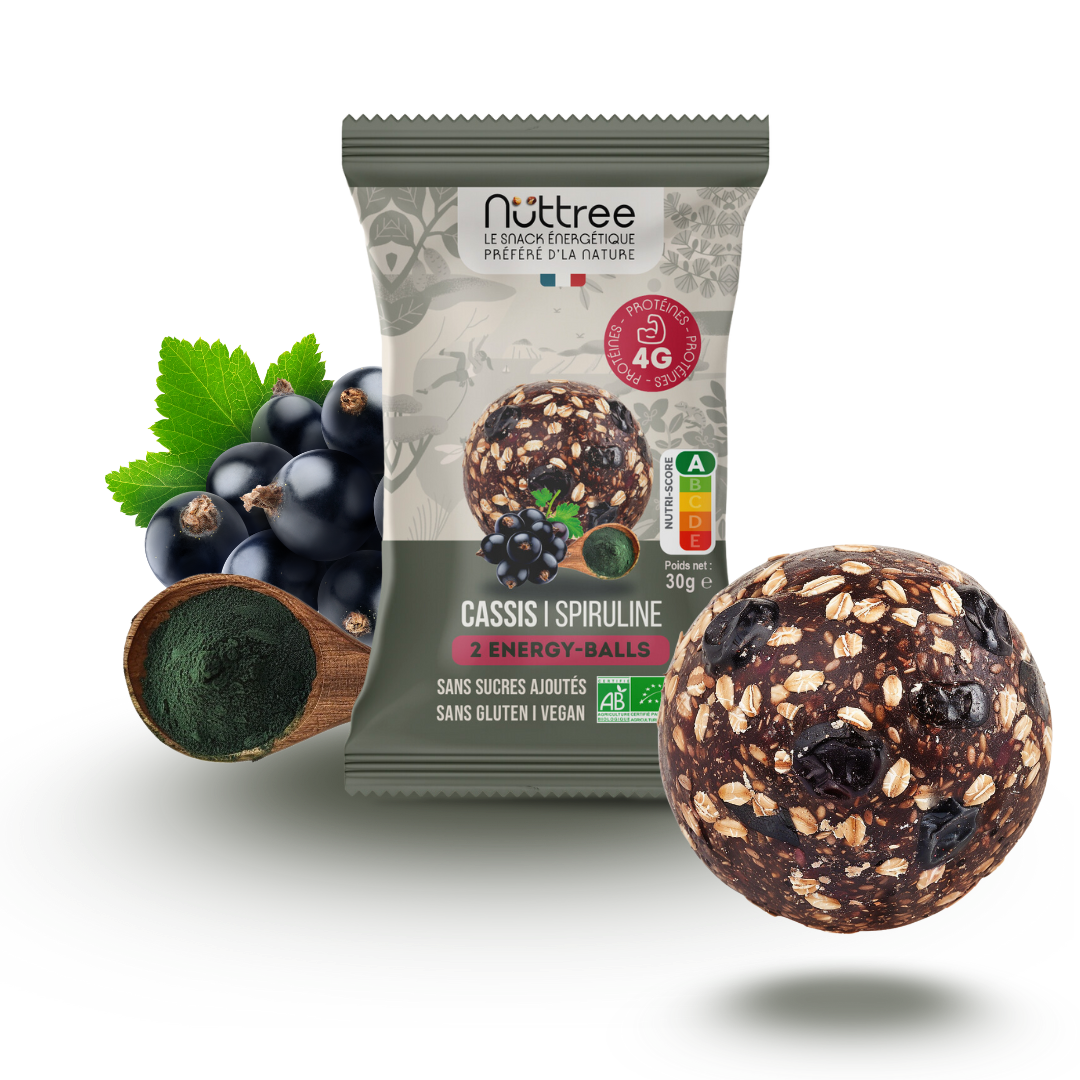 ENERGY-BALLS ORGANIC - PROTEIN | BLACKCURRANT &amp; SPIRULINA