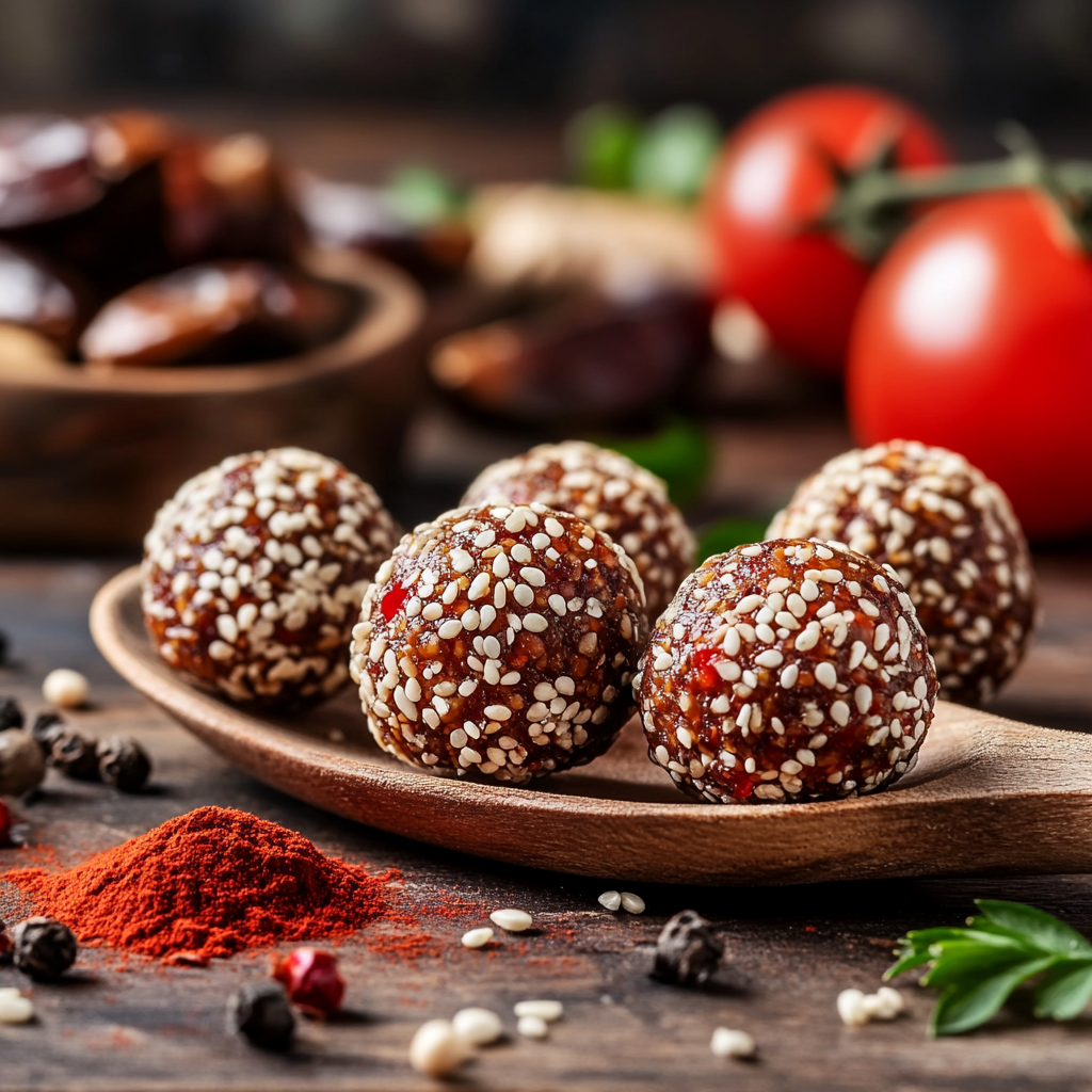 ORGANIC ENERGY-BALLS - SALTY | PEPPER, TOMATO &amp; SMOKED PAPRIKA