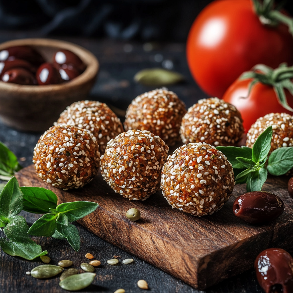 ORGANIC ENERGY-BALLS - SALTY | TOMATO, OLIVE &amp; OREGANO